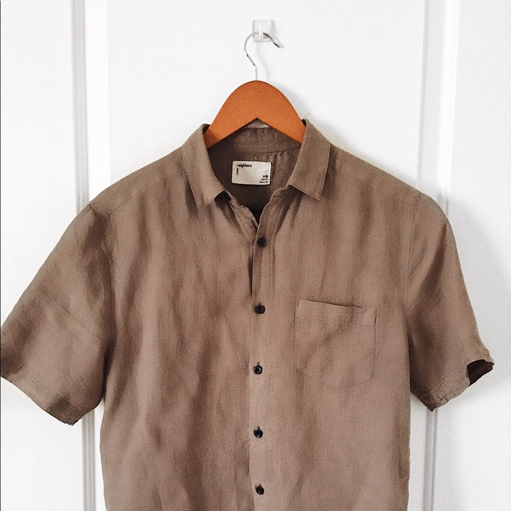 BOHO LINEN BEIGE MENS TOP XS/ SMALL
